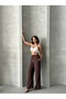 Wide Leg Draped Summer Pants with Waist Tie and Waist Elastic Misspnt2659 - 5
