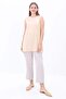 Beige-Basic Zero Sleeve Undershirt Tunic