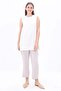 Ecru-Basic Zero Sleeve Undershirt Tunic