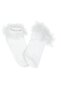 White Girls Cotton Short Socks with Lace