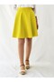 Oil Green Six-Piece Woven A-Line Skirt - 5