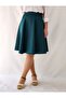Emerald Green Six Piece Woven A-Line Skirt - 5