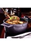 Lava Casting Round Deep and Shallow 5 Piece Pot Set with Wooden Spoon Gift - 5