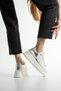 Moon Women's Metal Detailed Sneaker White/Silver - 2