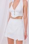 Women's White Double Slit Shorts Skirt - 4