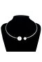 Waterway Zircon Stone Necklace Bracelet Elegant Pearl Set; Bridal Accessory - 2