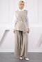 Stone Waist Belted Vest and Trousers Suit - 2