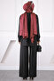 Black Pocket Modal Tunic Trouser Suit - 3