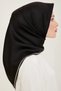 Twill Silk Scarf 4009D Solid Color Black-11 - 2