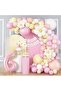 Daisy Themed Age Foil Birthday Party Celebration Set Ornament in Pink Yellow Colors - 3