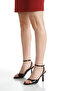 Women's Ankle Strap Heeled Shoes 3095 Black - 2