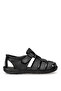 Elite Slcmf01C Men's Genuine Leather Flat Sandals Black