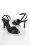 Women's Ankle Strap Heeled Shoes 3095 Black - 4