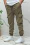 Men's Parachute Jogger Trousers with Elastic Legs (Slim Fit)