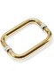 Ranbo Polished Gold 6" Tubular Back-to-Back Shower Door Handle - 2