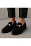 Women's Genuine Leather Suede Buckle Loafer Casual Shoes