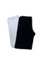 Girls' Half Tights 2 Pcs White Black 100% Cotton Dress and Skirt Bottom - 2