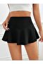 High Waist Super Mini Lycra Flared Skirt - 3