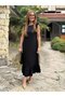 Women's Gathered Off the Shoulder Boat Neck Ruffle Janjan Crepe Dress - 5