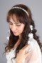Special Design White Dangling Earrings Pearl Maternity Crown