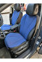 Blue Color Linen Pocket & Sweat-Proof Auto Seat Cushion Set (Front Back Full Set) 7 Pieces Universal - 4