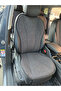 Black Gray Linen Pocket & Sweat-Proof Auto Seat Cushion Set (Front Back Full Set) 7 Pieces Universal - 3