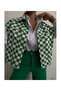 Green and White Denim Vest
