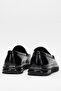 Men's Thick Sole Buckle Loafer Shoes Real Leather Cr 2713 Black - 3