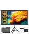 2-in-1 72 inch 16:9 Portable Projector Screen With Tripod Stand HSZJMB-72 Black