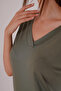 Wide V-Neck Viscos T-Shirt - 2