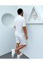Alaçatı Style Wrinkled Crinkle Fabric Summer Lycra Men's Short Sleeve Shirt and Shorts Set - 5