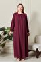 Women's Plus Size Seersucker Fabric Square Neck Dress - 3