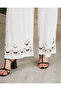 Women's Embroidered Belted Plus Size Suit White - 7