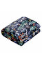 Monte and Jardin Flower Pattern Plush Throw 60 by 70 inches Navy Background - 4