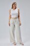 Linen Viscose Loose Fit Women's Trousers - 2