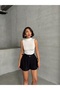 Women's Ecru Turtleneck Tank Top - 4