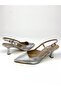 Silver Patterned 6 cm Heel Comfortable Fit Shoes 01493 - 3