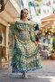 Yellow Color Patterned Embroidered Pompom Detailed Skirt Blouse Set