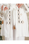Women's Embroidered Belted Plus Size Suit White - 6