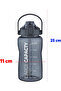 Healthy Polycarbonate 1.5 Liter Large Capacity Water Bottle with Straw Water Bottle Gray - 3