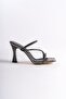 Women's Alia Platinum Patent Leather 9 cm Heeled Stone Slippers - 4