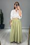 Seersucker Lined Long Skirt with Pockets - 6