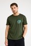Unisex Khaki T-Shirt Starry Night Great Wave Hokusai Van Gogh Art Painting Art Front Printed T-Shirt