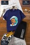 Children's Unisex “Bear Sorted Sorf“ Special Printed Crew Neck T-Shirt - Shorts Set