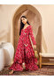 Floral Print Wrap Anarkali Kurta with Palazzos Set - 5