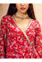 Floral Print Wrap Anarkali Kurta with Palazzos Set - 8