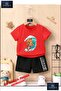 Children's Unisex “Bear Sorted Sorf“ Special Printed Crew Neck T-Shirt - Shorts Set