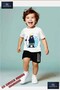 Children's Unisex “Ayick Black Surf Sapka“ Custom Printed Crew Neck T-Shirt - Shorts Set - 2