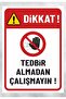 Do Not Work Without Taking Measures - Warning Sign 24X34 cm Polycarbonate