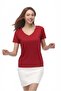 V-Neck Short Sleeve T-Shirt - 2